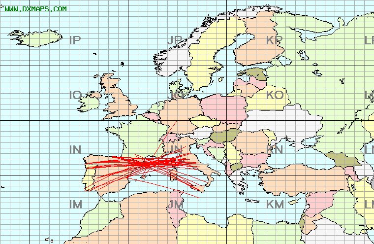 First Sporadic-E opening on 6m this season in EU, as recorded by @DXMAPS 
#DX6M #VHFDX