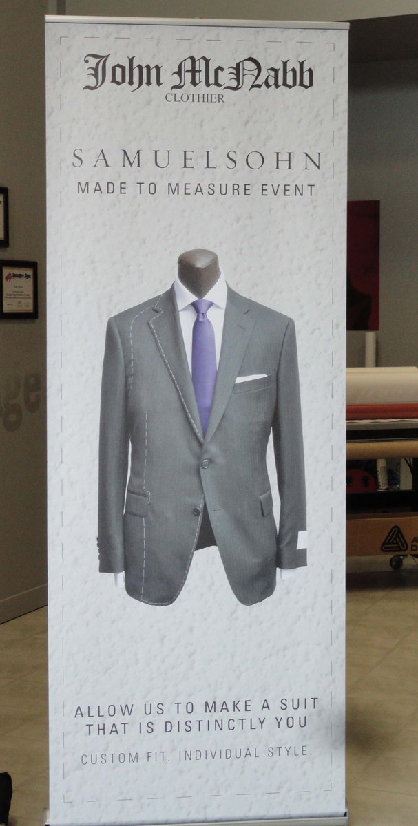 SpeedproBarrie's tweet photo. Another great design job by Sean Alten for @johnmcnabbs with this #retractablebannerstand! https://t.co/w7ywes1Nqz