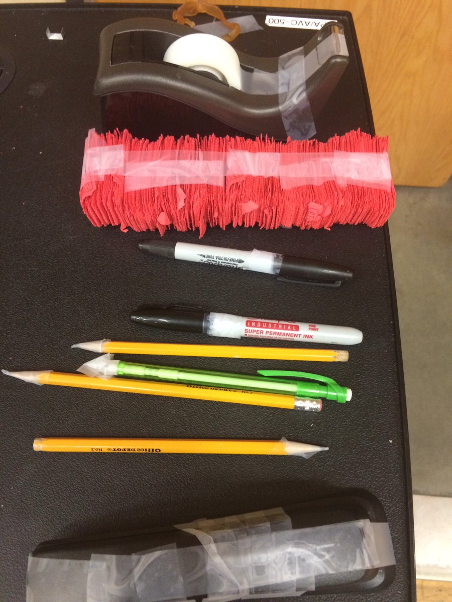 MrsSather7's tweet photo. My TAs played an April Fool's joke on me &amp; taped everything I use! #awesome #loved @WeAreOneRPA #aprilfoolsjoke https://t.co/lvdWgQFLCW
