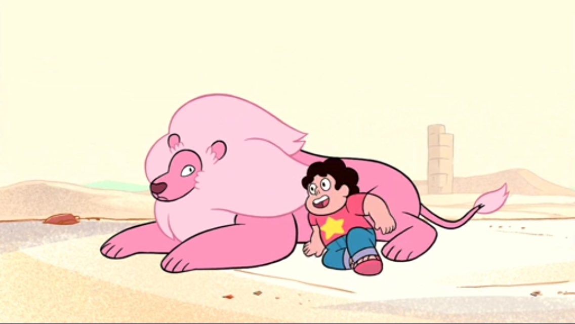 I'm so happy to see Steven and lion getting along
