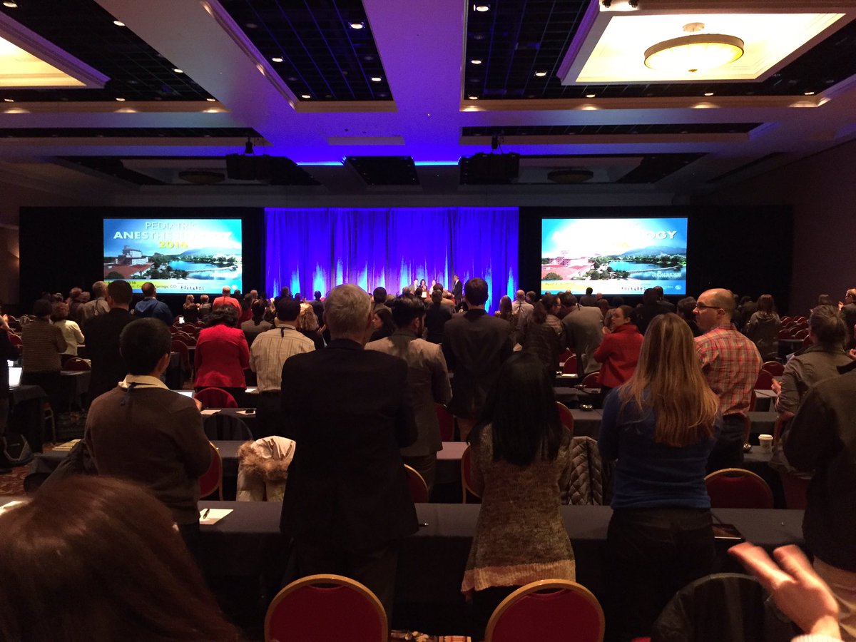 asimpao's tweet image. Standing ovation for Dr. Lynne Maxwell, recipient of AAP Robert M. Smith Award at #spacos2016 @PennAnesthesia