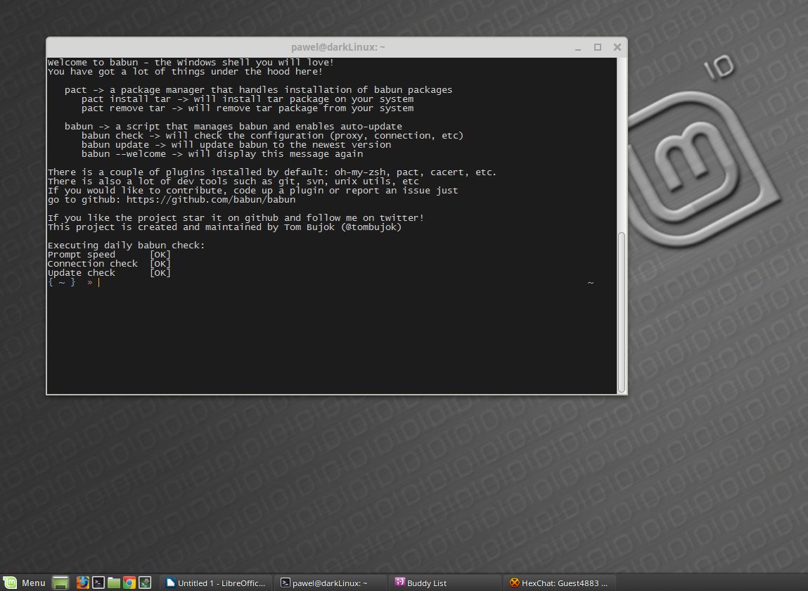 galeckp's tweet photo. Finally managed to port @babunshell to linux, so that I can use all that fancy tools that come with it. #babunshell https://t.co/jQFeT44flH