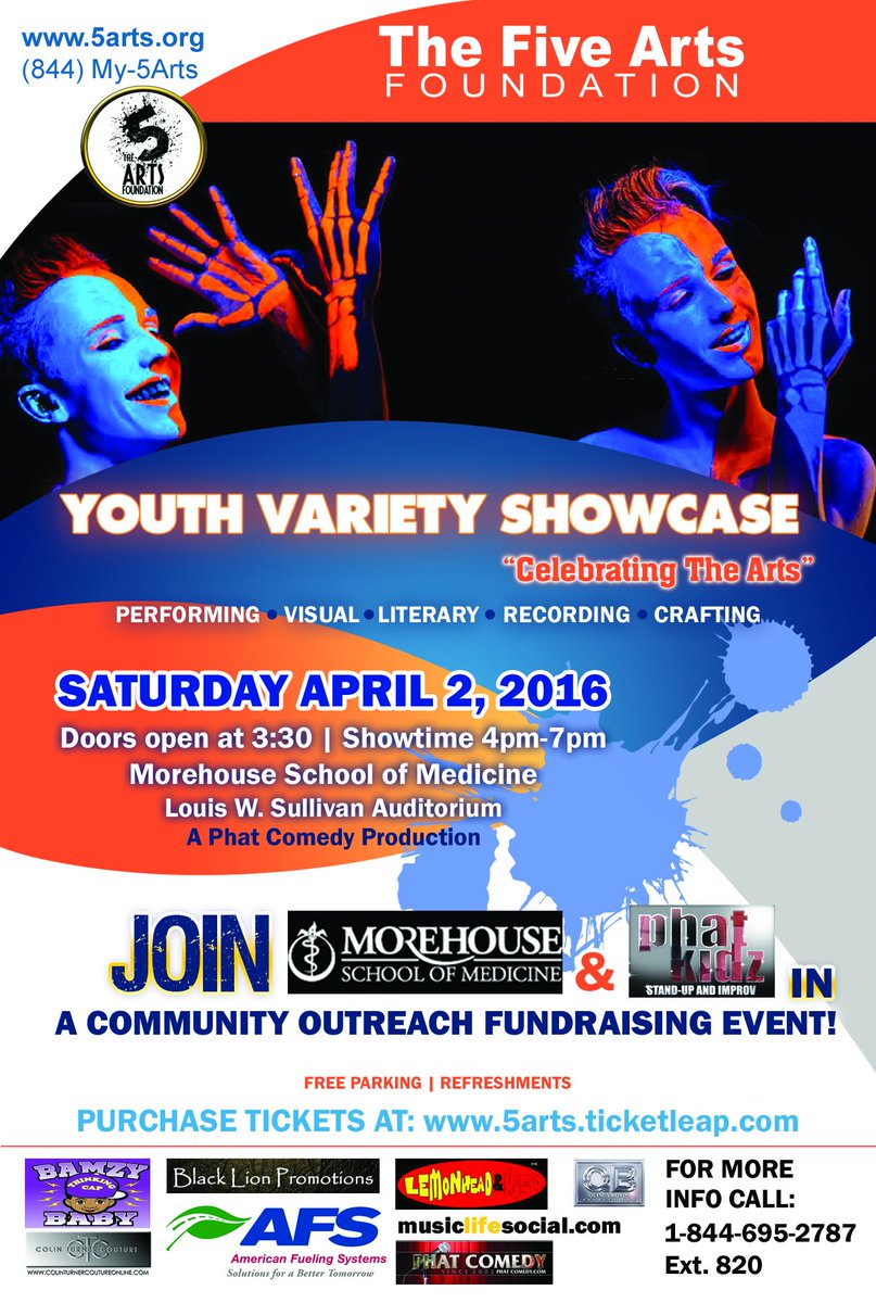 Tix for the 5 Arts Youth Variety Showcase: buff.ly/1RynVPs! COST: Children $10, Adults $15, Family Pack $45