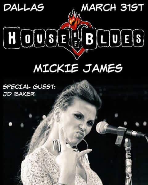 MickieJames's tweet photo. Dallas TX!!! THURS Nite LIVE @Houseof_Blues w/@jdbaker021 8-10pm M&G, FREE SHOW, Great Food, & a #HelluvaGoodTime 🎸🎤 https://t.co/UBk9P8WBBJ