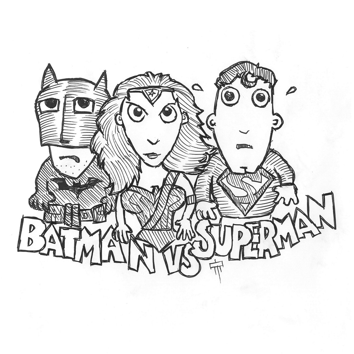 DarkUgh's tweet photo. I am Daryl, I don't go to school &amp; this is my drawing.
Batman vs Superman #filmreview #sparkthanks https://t.co/Jo98WtKQRF