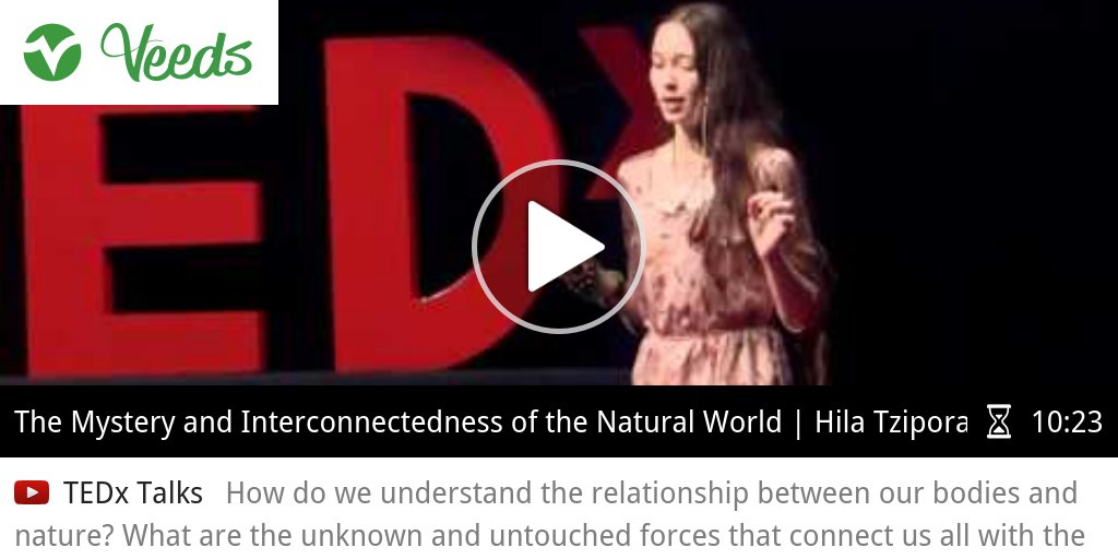 veedsbrain's tweet photo. VIDEO The Mystery and Interconnectedness of the Natural World | Hila Tzipora Chase ► https://t.co/W70oWjFARB https://t.co/LgboAHr8TW