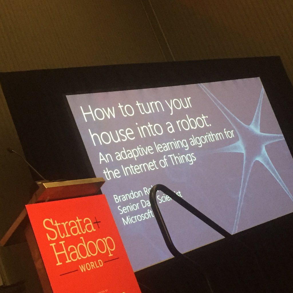 ayirpelle's tweet image. &quot;My house is a robot&quot; @_brohrer_  #RealtimeStreaming #StrataHadoop #reinforcementLearning