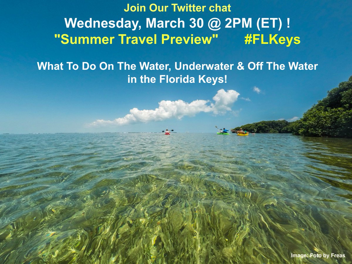 thefloridakeys's tweet image. Minutes away!  Join us at 2PM (ET) to talk SUMMER TRAVEL TO THE KEYS #FLKeys