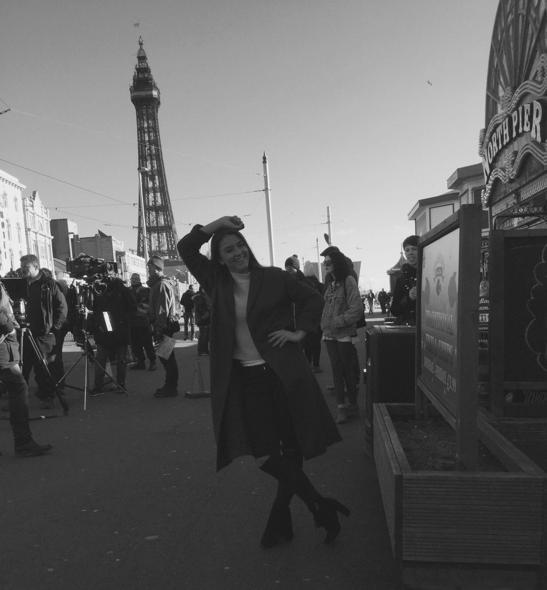 BrookeLVincent's tweet photo. Obviously I'm Taking Filming In Blackpool Very Serious ... Tommy Tourist 💅🏽☀️🎢🎡 https://t.co/0mRc5h5mAE