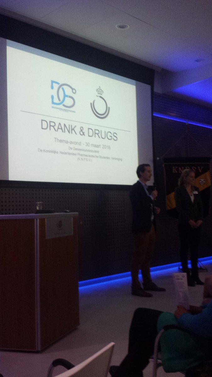 Drank en drugs: farmacie en gnkstud. ontmoeten elkaar op gezamelijke themabijeenkomst <a href="/DeGnskStudent/">DeGeneeskundestudent</a> <a href="/KNPSV/">K.N.P.S.V.</a>