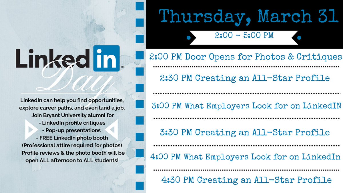 Don't forget to join us for LinkedIn Day tomorrow!