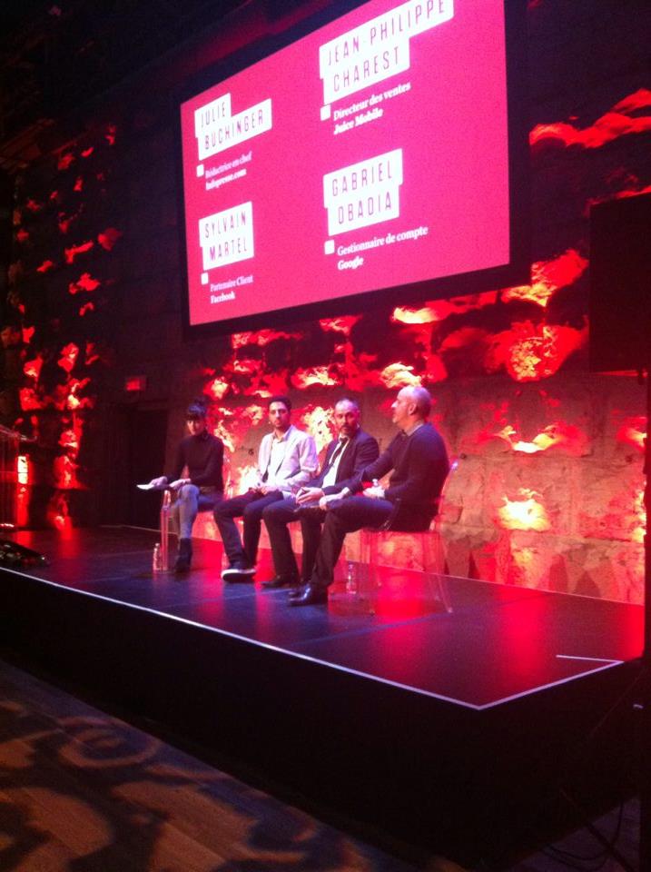 Début du panel sur la publicité mobile animé par <a href="/JulieBuchinger/">Julie Buchinger</a> avec Facebook, Google et Juice Mobile #ipconf