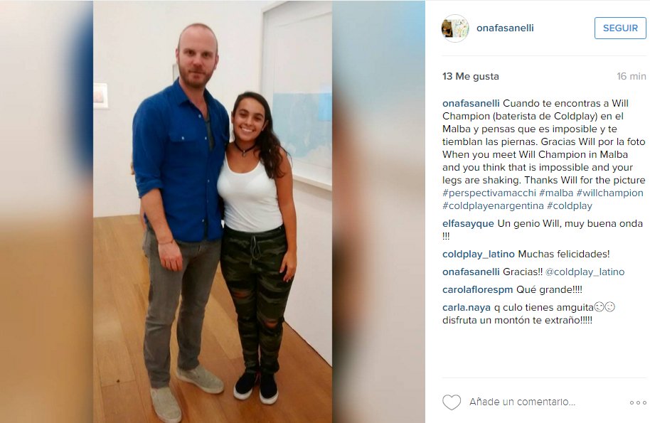 Coldplay Argentina 🇦🇷 on X: Will Champion estuvo en el @museomalba    / X