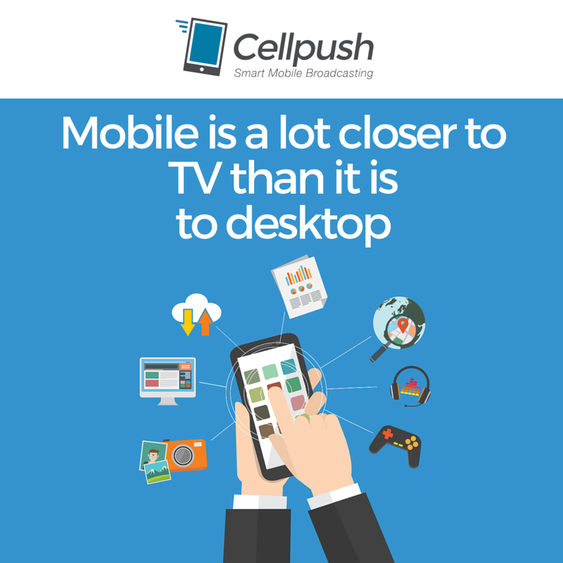 Cellpush's tweet photo. “Mobile is a lot closer to TV than it is to desktop.” – Mark Zuckerberg... Contact us NOW! https://t.co/XQI4DntzGz https://t.co/AejDhy5r4v