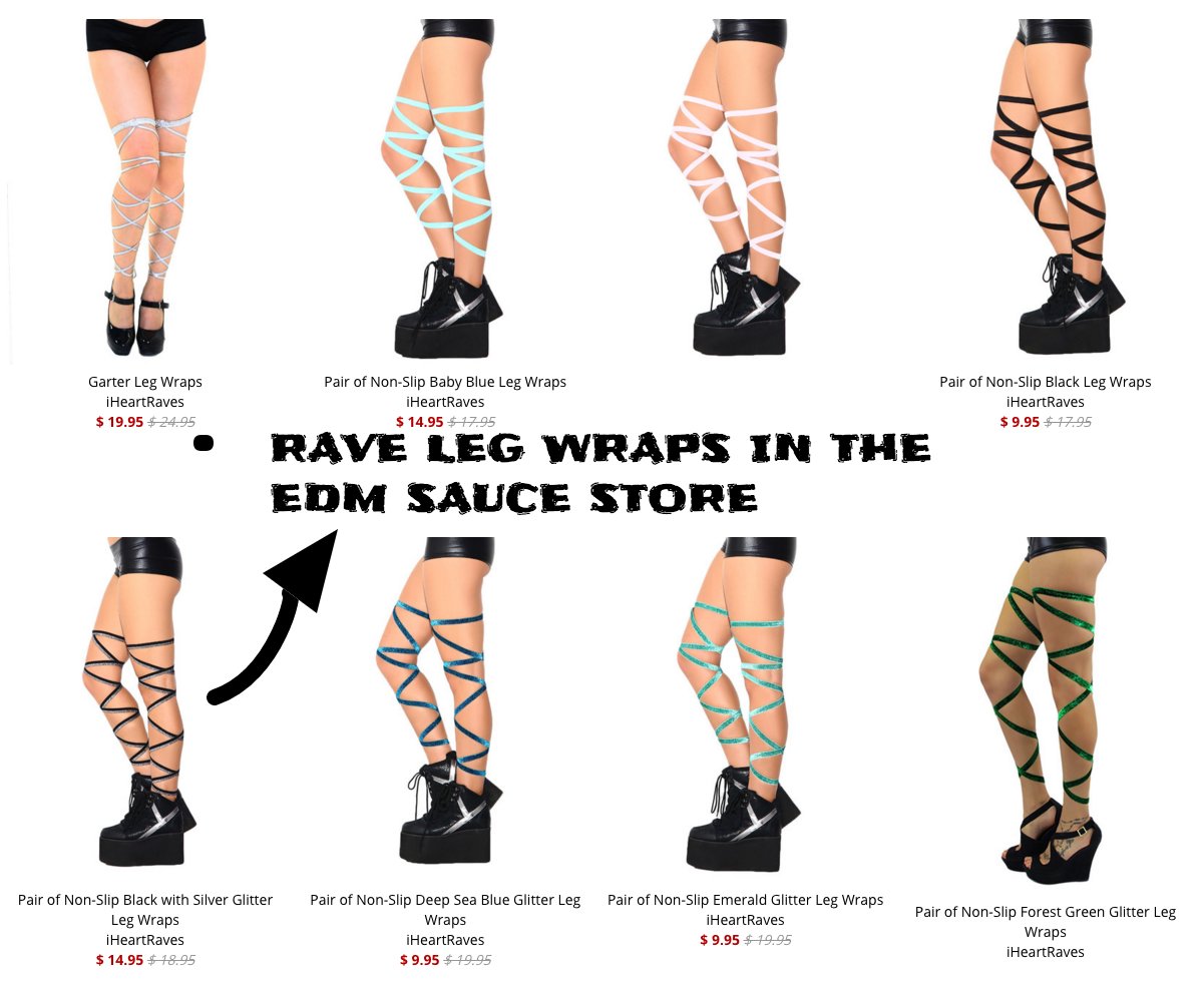 EDM Sauce on X: These rave leg wraps are now available in the EDM Sauce  store   / X