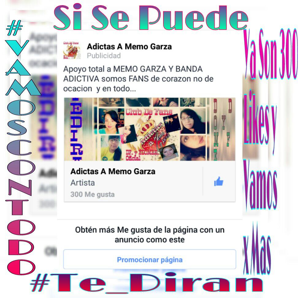 GarzaAdictas's tweet photo. 300 likes en nuestra pag 
#AdictasAMemo 
@GarzaAdictas vamos por mas aun. En apoyo a @adictivaoficial #TeDiran https://t.co/aVWa3X5PRD