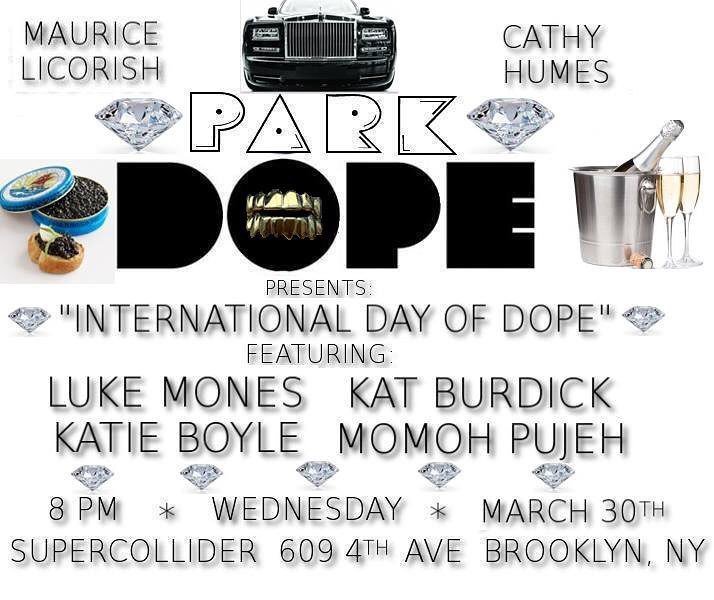 ListenToThisPod's tweet image. WHATS UP PEEP! PARK DOPE IS BACK TONIGHT AT SUPERCOLLIDER FOR THE DOPEST STANDUP COMEDY IN… ift.tt/1PG1oOv