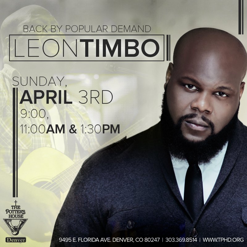 PastorChrisHill's tweet image. We're excited to welcome back our friend Leon Timbo this Sunday April 3rd at all services!