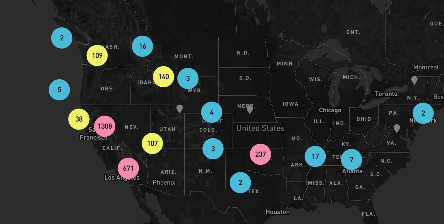 Mapbox Gl Js Examples Mapbox On Twitter: "Turn Your Point Data Into Marker Clusters With Mapbox  Gl Js' Built-In Functions Https://T.co/D7Fxearugt Https://T.co/Wcpjuq42J8"  / Twitter
