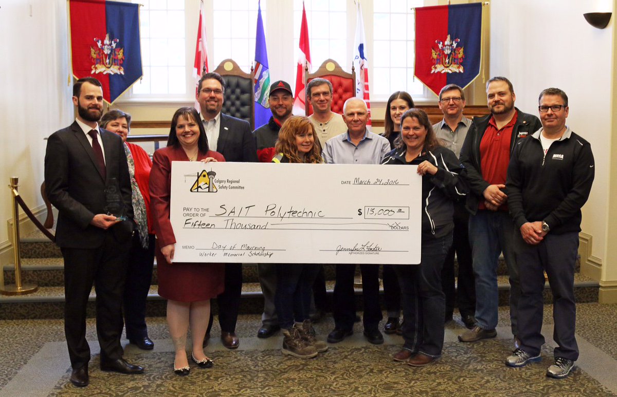 Congratulations to Chris Boehme, winner of the inaugural @SAITPolytechnic #DayofMourning Worker Memorial Scholarship