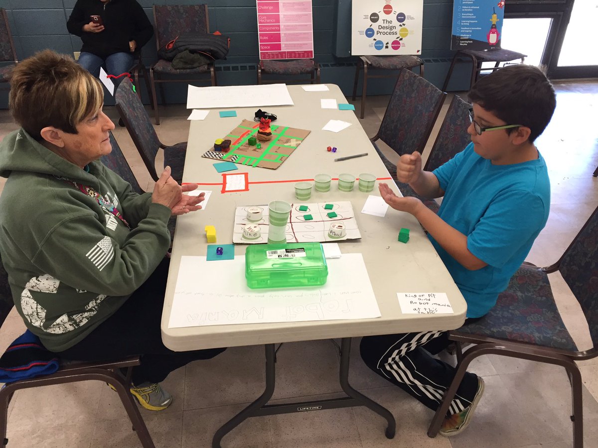 jjwestenskow's tweet photo. Kids showcase their games from the @instituteofplay "So you wanna be a game designer" camp #GBL #APSmovestheboxes https://t.co/YgLjeNe2af