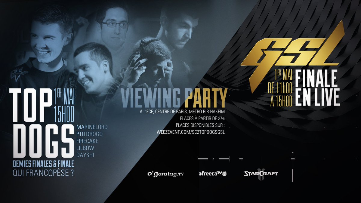 OGaming_TV's tweet photo. On BREAK le GAME pour la Finale GSL + Finales TopDogs en direct avec les joueurs et le crew https://t.co/60n3lVY7IN https://t.co/164tEVULPV