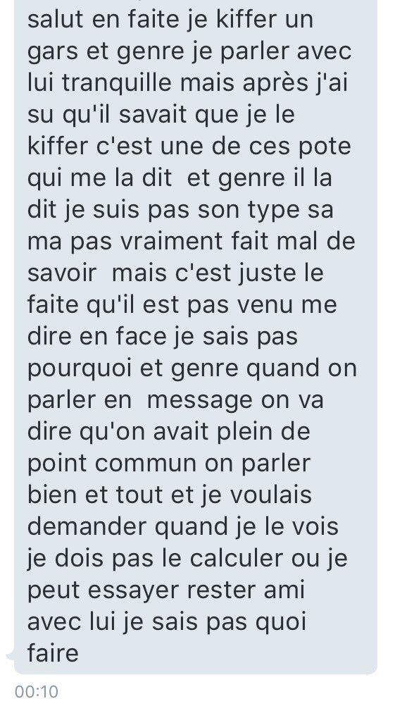 Secretsinavoues's tweet image. Que lui conseillez vous ?