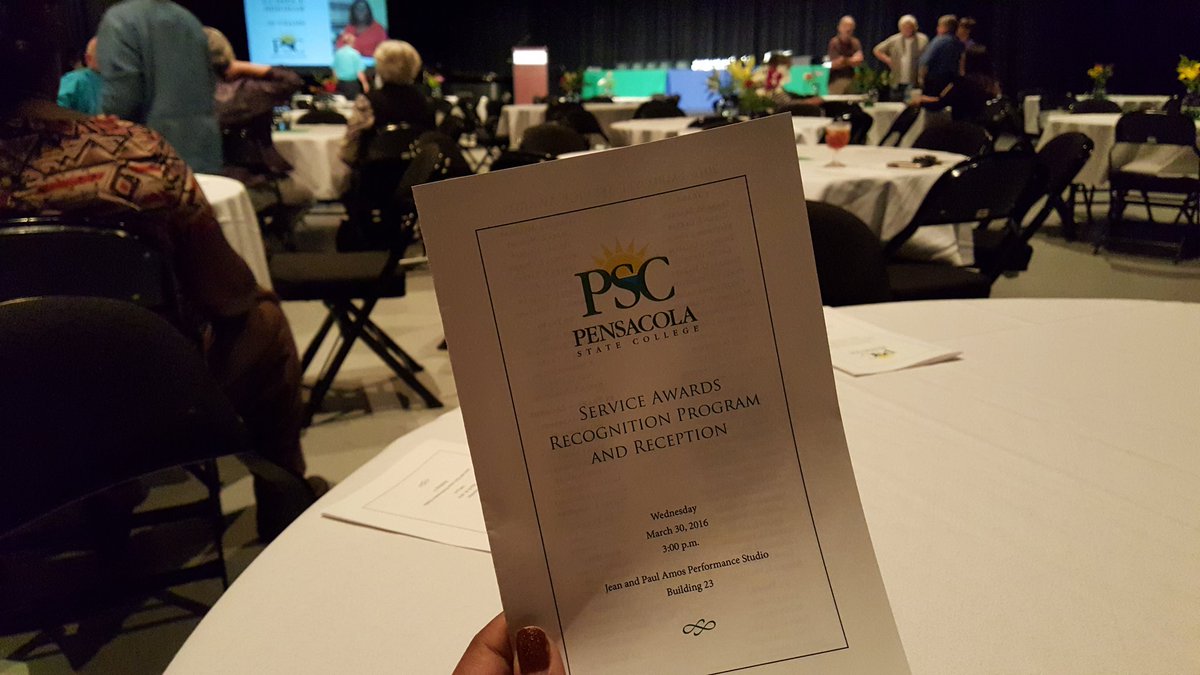 PensacolaState's tweet photo. PSC's 2016 Service Awards are about to begin! #RecognitionTime https://t.co/qsSO0GEN9h