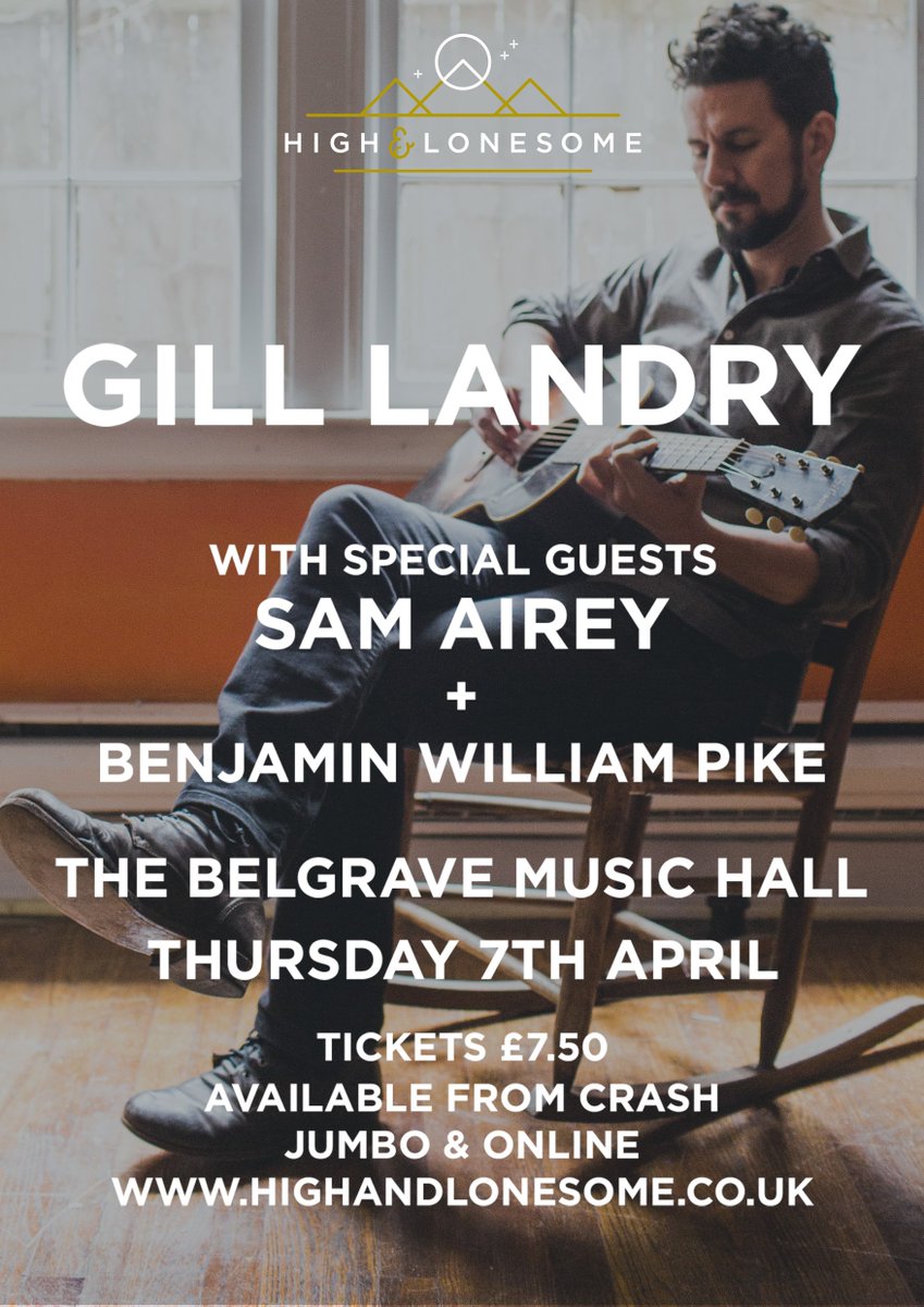 HighandLonesome's tweet photo. Very happy to add @SamAirey &amp; @BWPike to next weeks @gilllandry show at the @Belgrave_Leeds, don't miss it! https://t.co/aYHg8bZvG3