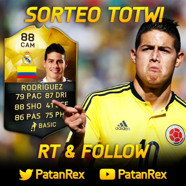 PatanRex's tweet photo. 🔁 y Follow para ganar a James Rodriguez IF! Gracias a @EASPORTSFutbol!

➡ Suscribite: https://t.co/q6eEAqm1Fs https://t.co/Y3C7X1VMSc