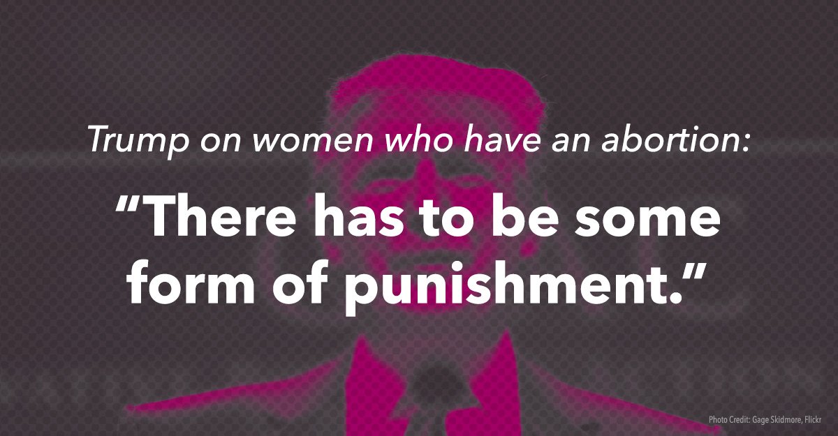 .@realDonaldTrump would criminalize the one in three women who will choose abortion. https://t.co/jhh4uxMGlX https://t.co/TOjlkQkLsd