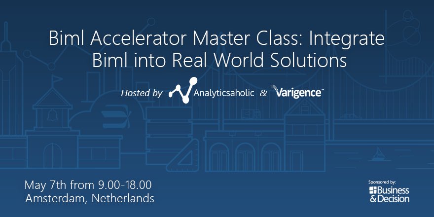 raymondsondak's tweet image. Biml Master Class in Amsterdam with Scott Currie. To register bit.ly/1omxRmF #biml #bimlscript @Varigence