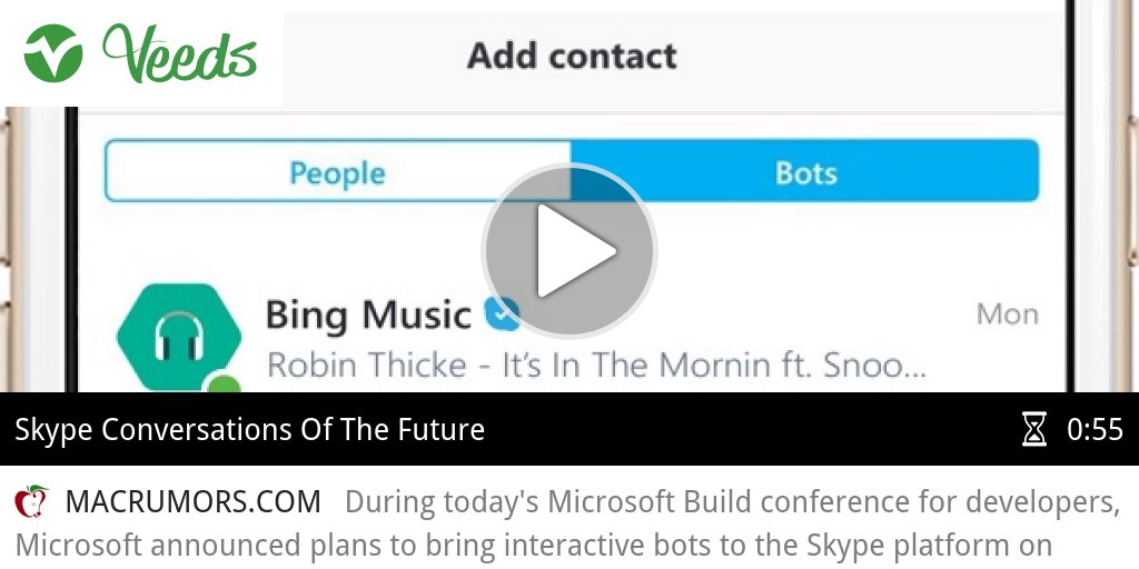 veedstech's tweet photo. VIDEO Skype for iOS Gains New 'Bots' Feature in Latest Update #apple #mac ► https://t.co/Ra4uft92So https://t.co/fPBAHxZRZC