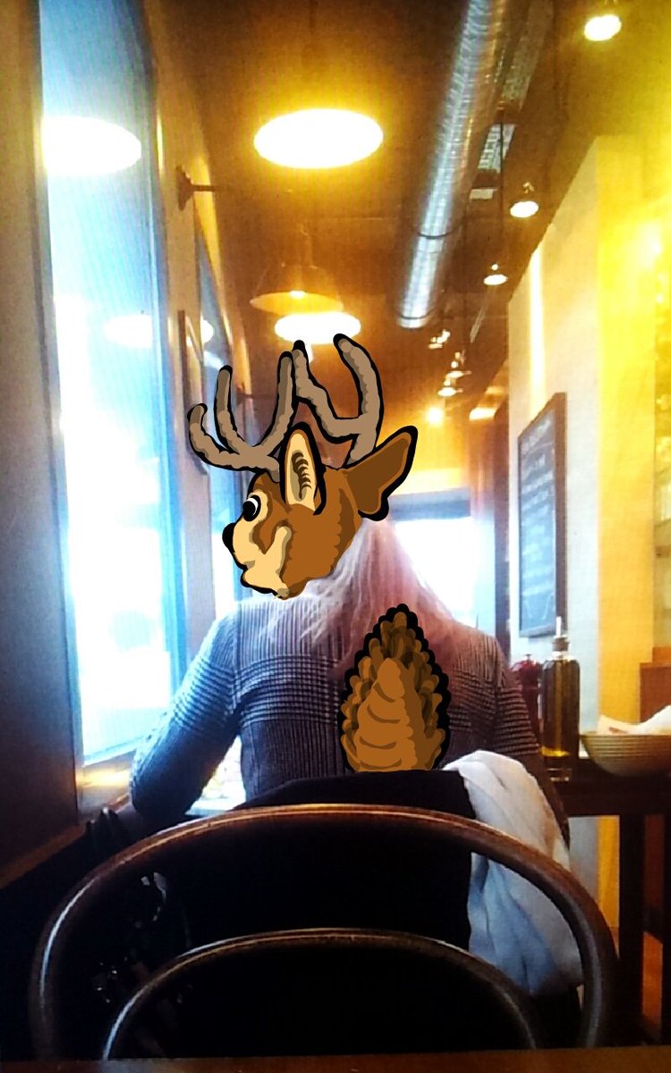 MakeDo_AndMend's tweet photo. #snapchat #snapchatdrawing #snapchatart #snapchatartist #alternateidentity #altereg #dining #deer https://t.co/ETqAiacTUV