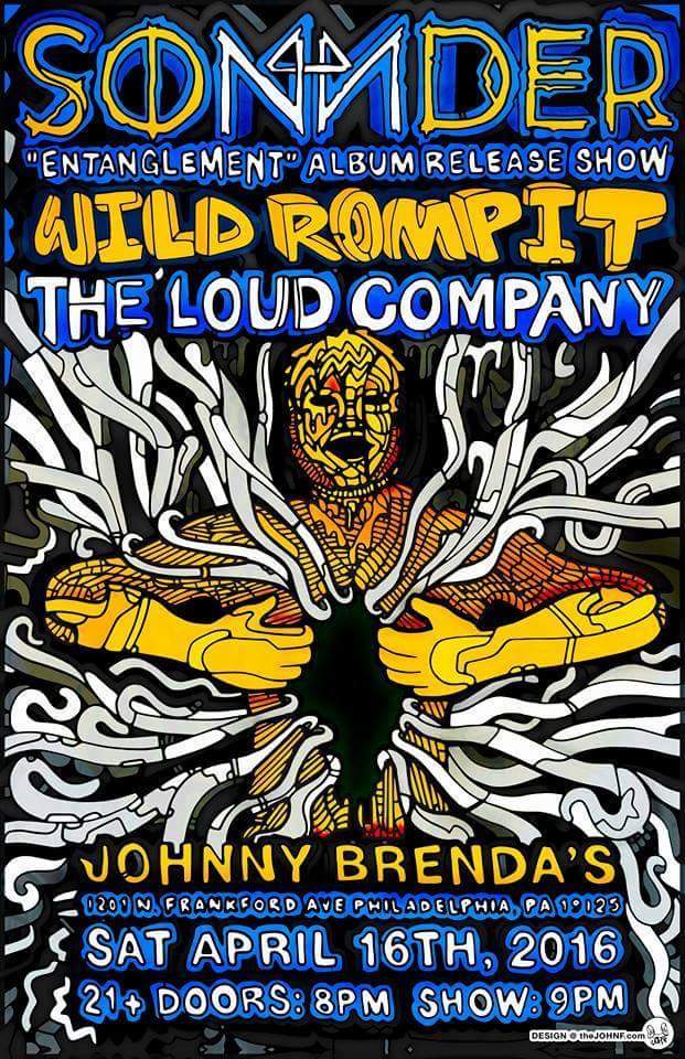 Sonnder's tweet photo. Our debut Album "Entanglement" releases 4.16.16 at @johnnybrendas with @TheLoudCompany @WildRompit 8pm. Tix in bio https://t.co/Ar7EeHRzqW