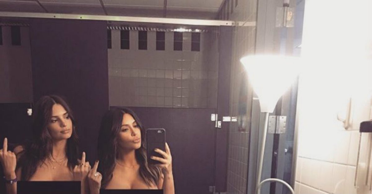 In bathroom kim kardashian naked Kim Kardashian