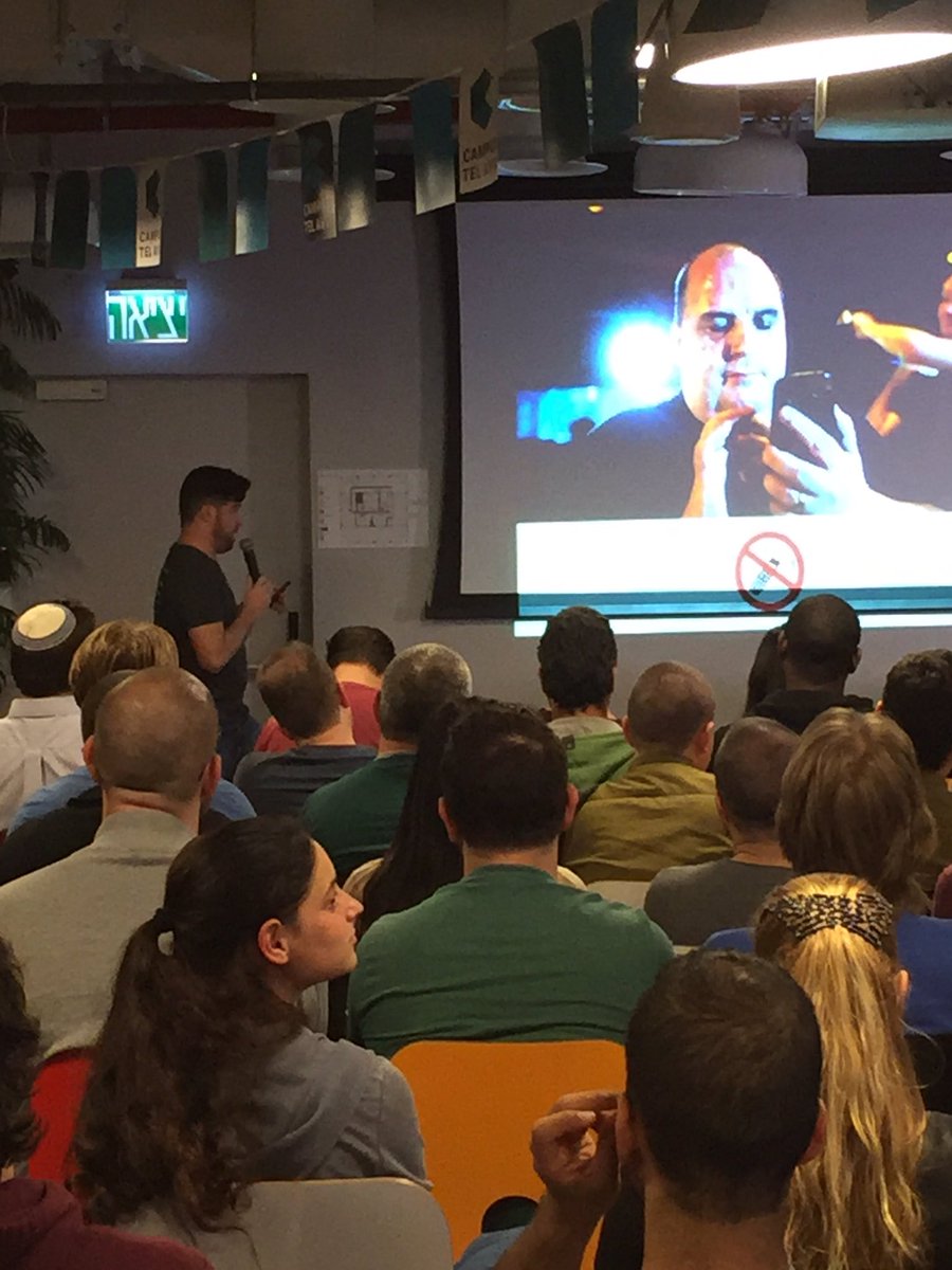 Radotzki's tweet image. Another great meetup by #jsisrael thanks guys @shai_reznik @Opherv @roilipman