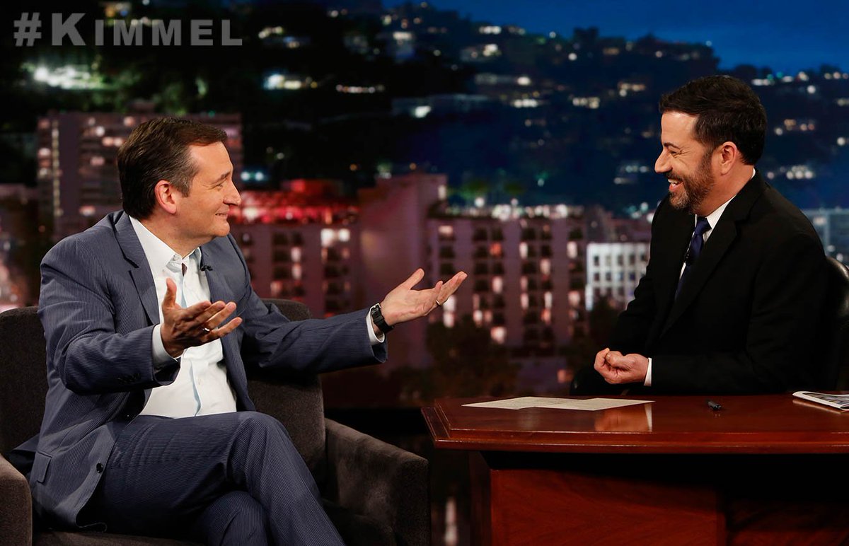 JimmyKimmelLive's tweet photo. Tonight on #Kimmel Senator @TedCruz, @TheRealMikeEpps, @StLucia &amp; #AprilFools practical joke ideas from @MarkRober https://t.co/7763VBSL6e