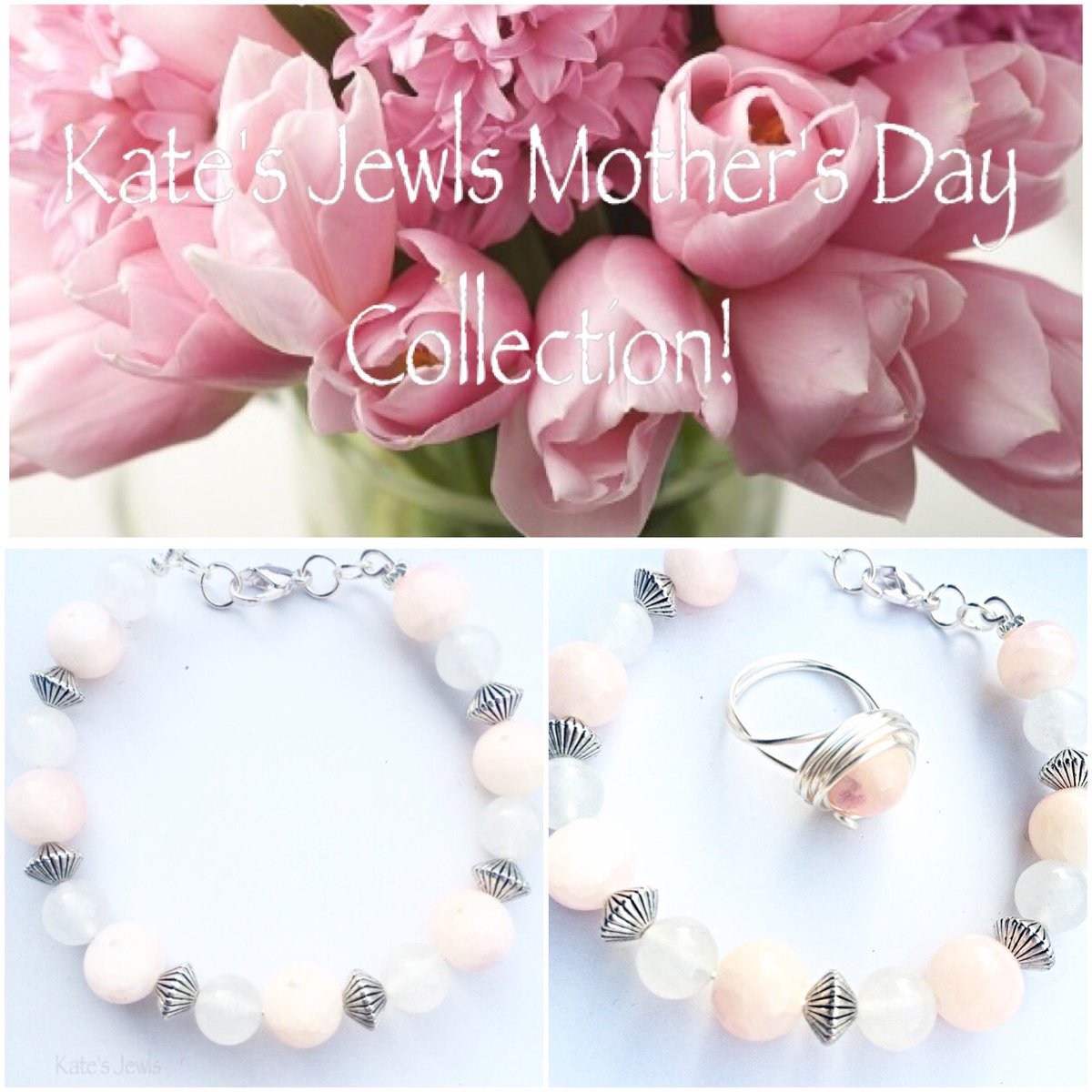 KatesJewls's tweet photo. #Itshere #Katesjewls #Mothersday #Jewelrycollection #Handmadejewelry #Rosequartz #Pink #ring https://t.co/3FaqD9SZN6