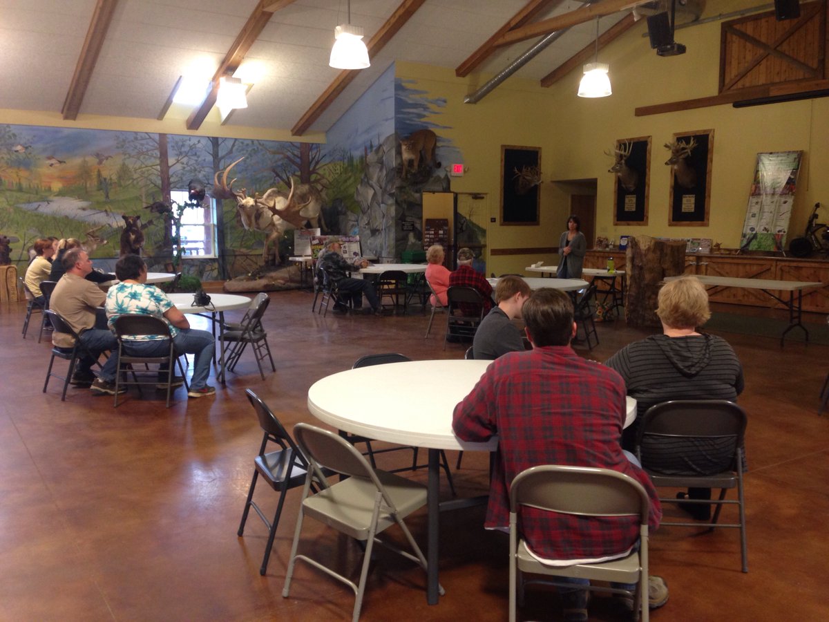 A nice crowd tonight for the Wild Wednesday: Animal Rehab. Thank you, Nicole Hafer from the MSWCD, for coming!