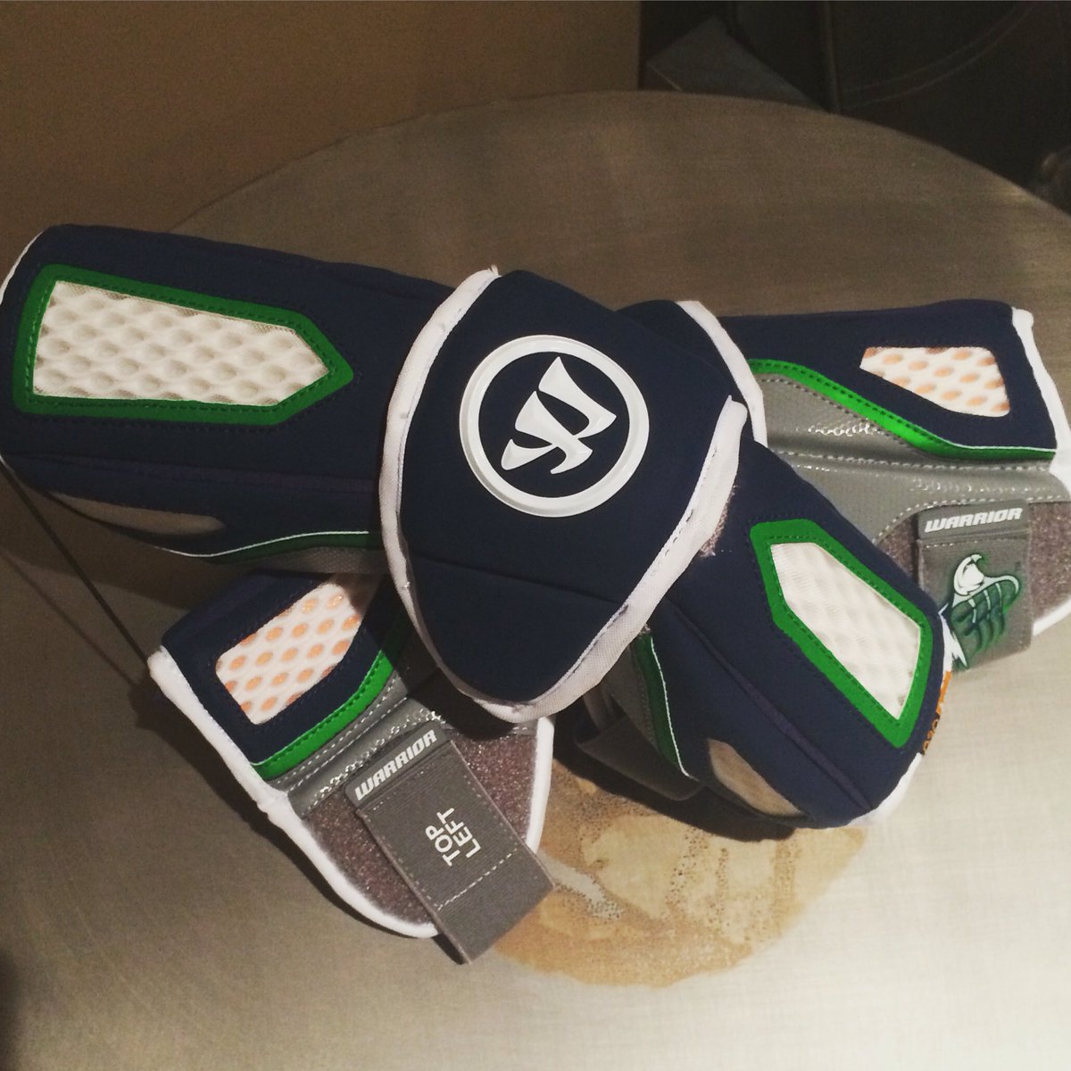 TheBayhawks's tweet photo. It's giveaway time! Purchase two SINGLE game tickets to win these elbow pads signed by Toni Rossi! #WinningWednesday https://t.co/9cktYvOyaG