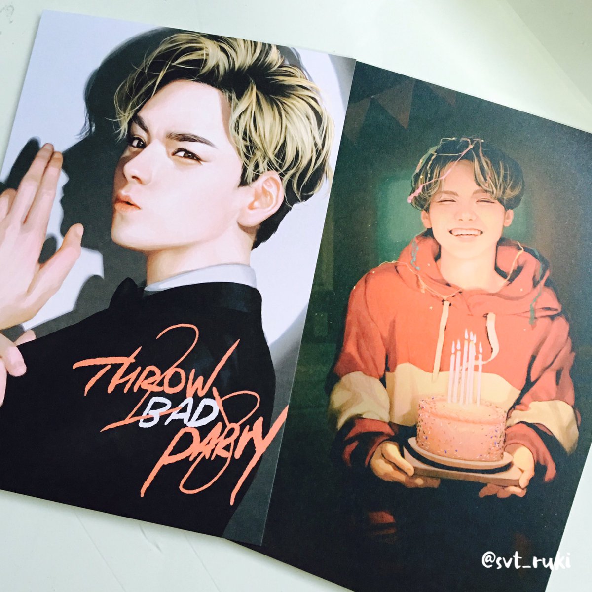vernon_union's tweet photo. 버논 팬 연합 미니 포토북 <THROW BAD PARTY>의 특전은 루키아나(@svt_ruki)님과 초코버(@chocobo_v)님이 도와주셨습니다❤️ https://t.co/fiYbC7Vhqi
