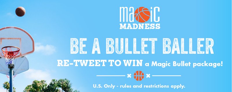 themagicbullet's tweet photo. Get in the game! RT for a chance to win a #MagicBullet and #MakeMagic during #MarchMadness https://t.co/4hZUdOx8na https://t.co/b69R1xFu6b