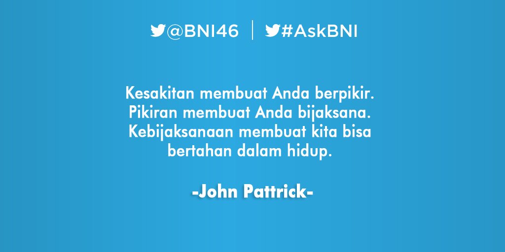 Selamat pagi dan selamat beraktivitas :) #BNIQuotes ow.ly/ZIElW