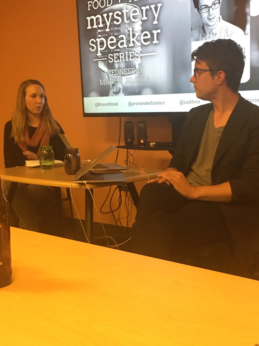 Inspiring talk on #chefs #tech + #sourcing w/<a href="/caithrin/">Caithrin Rintoul</a> from <a href="/provender/">Provender</a>! #foodstartups #foodtech #Boston