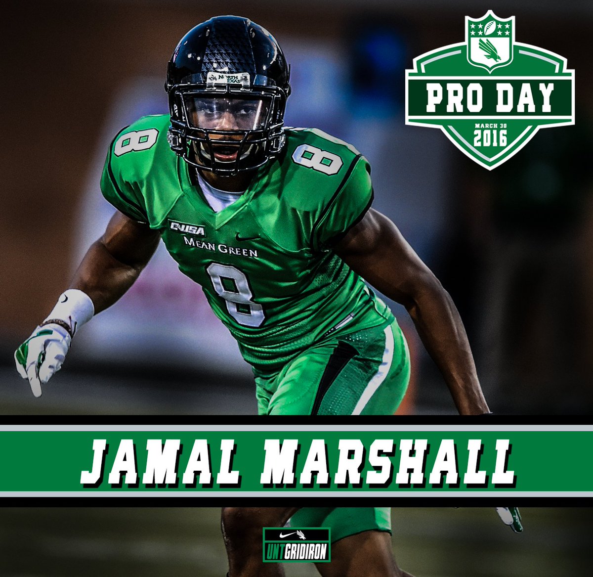 UNTGridiron's tweet photo. A few of the guys that participated in Pro Day today. Good luck to them as they continue to prepare for the draft. https://t.co/4f99uyYJGw
