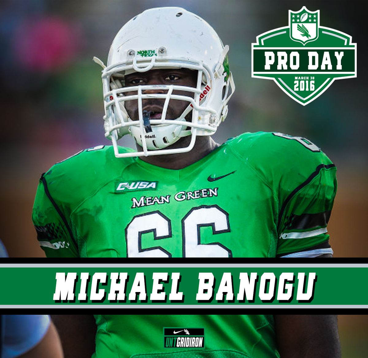UNTGridiron's tweet photo. A few of the guys that participated in Pro Day today. Good luck to them as they continue to prepare for the draft. https://t.co/4f99uyYJGw