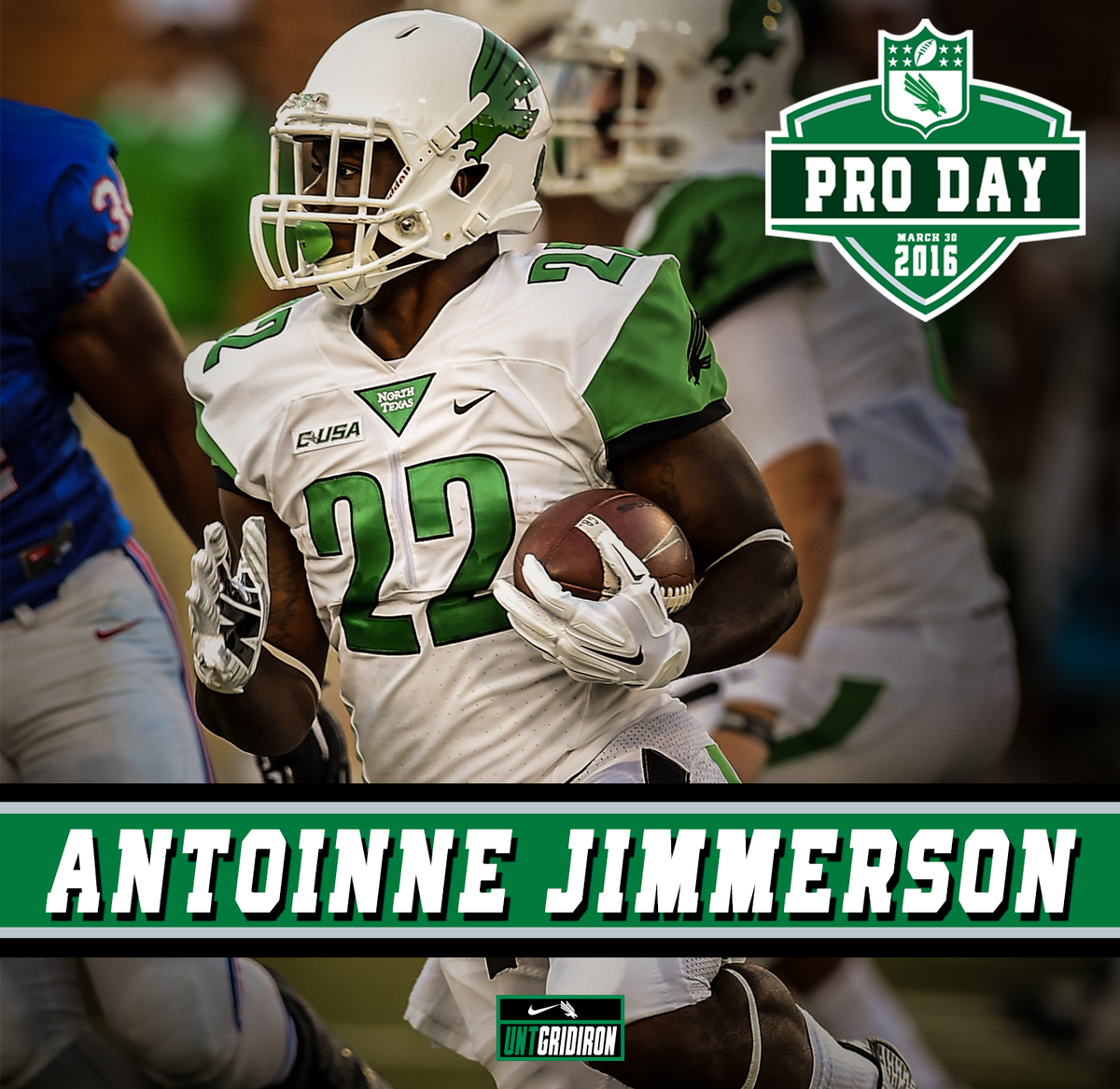 UNTGridiron's tweet photo. A few of the guys that participated in Pro Day today. Good luck to them as they continue to prepare for the draft. https://t.co/4f99uyYJGw