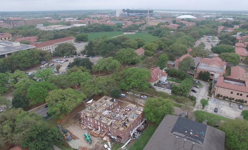 #Progress towards the new house... captured from a bird's-eye view! #GeauxTigers #AEKDB
