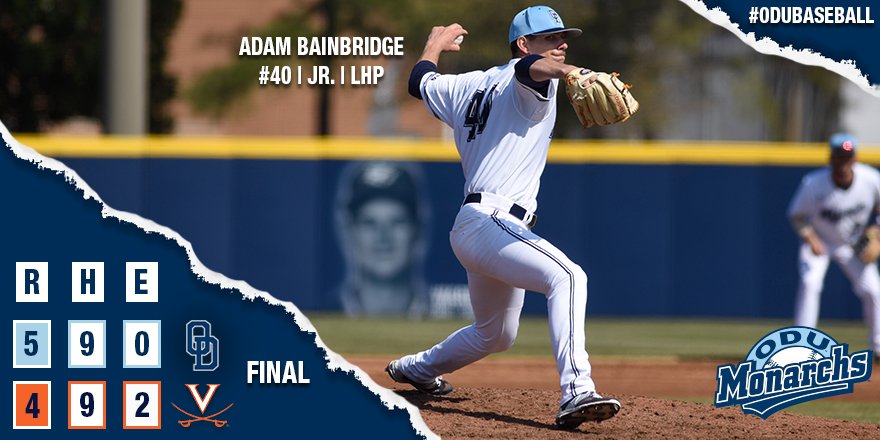 ODUBaseball's tweet photo. #ODUBaseball wins! Four in a row over the Cavaliers! https://t.co/7vP8z09aRi